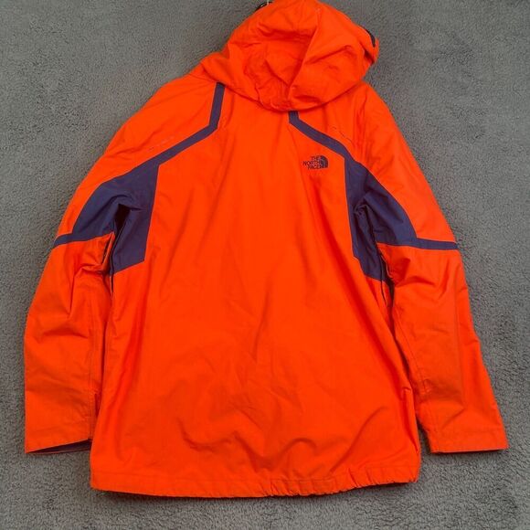 North Face Hyvent 3 in 1 Jacket Mens Medium Orange Shell Only - Picture 15 of 16
